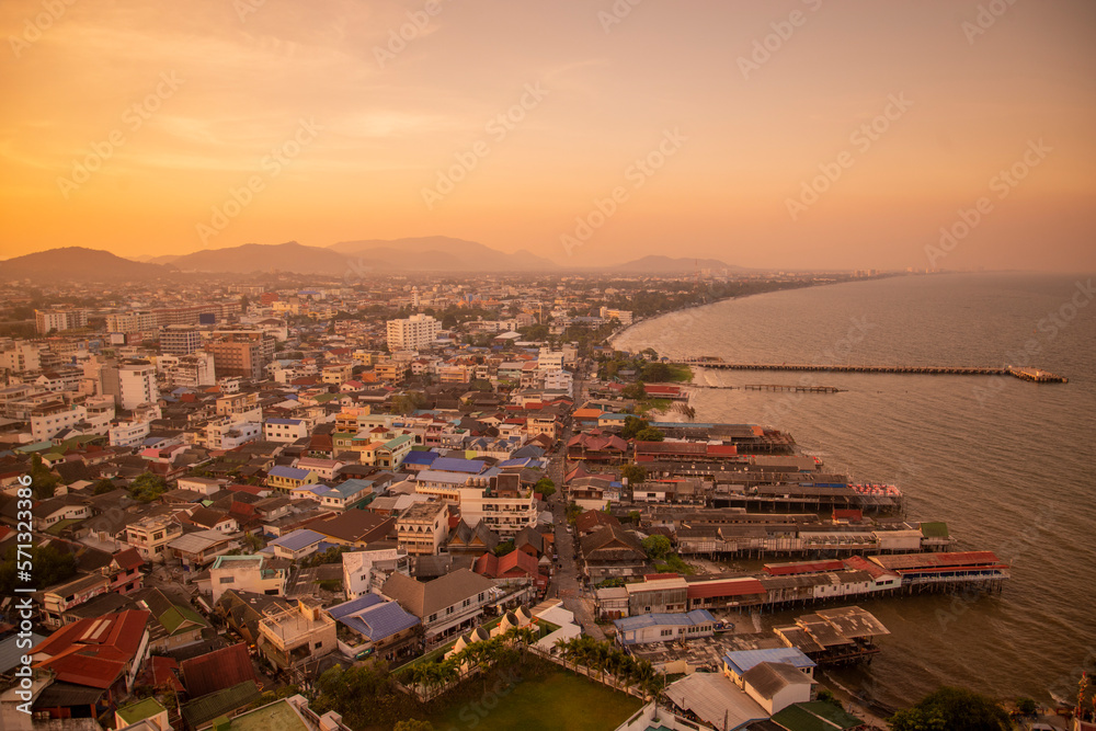 Naklejka premium THAILAND PRACHUAP HUA HIN CITY VIEW
