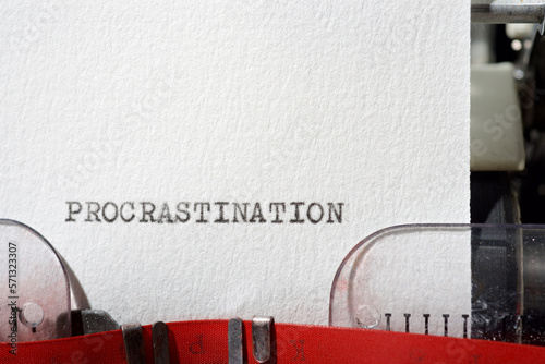 Procrastination concept view