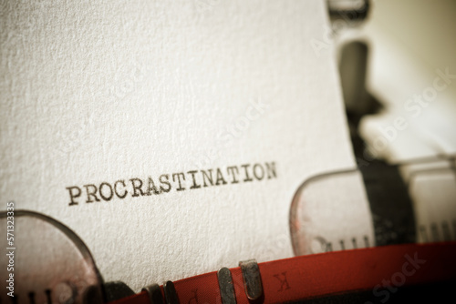 Fotografie Procrastination concept view