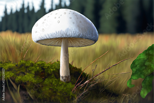Mushrooms in the grass