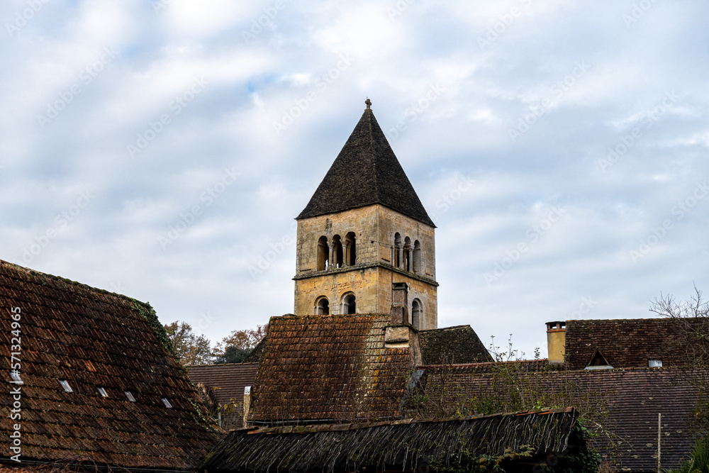 Saint leon sur Vezere is old medieval town, Perigord Noir in Dordogne, France.