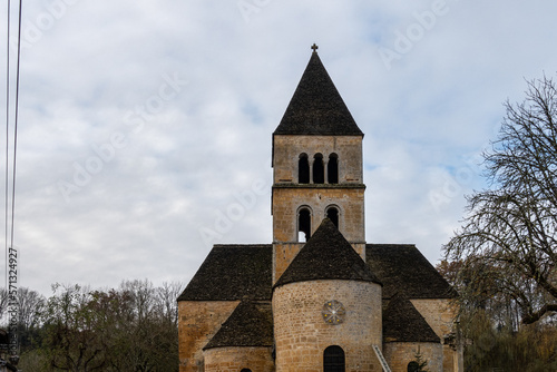 Saint leon sur Vezere is old medieval town, Perigord Noir in Dordogne, France. © alzamu79