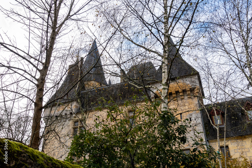 Saint leon sur Vezere is old medieval town, Perigord Noir in Dordogne, France.