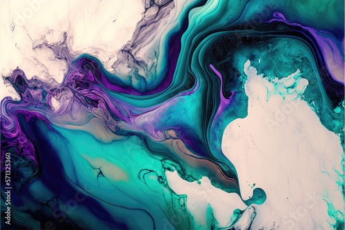 Marble ink abstract waves generative ai