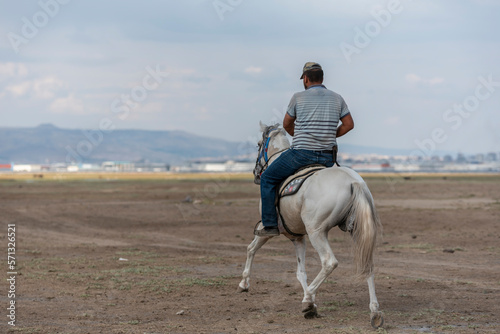 person riding a horse