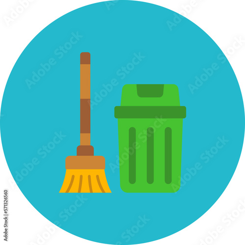 Sweep Multicolor Circle Flat Icon