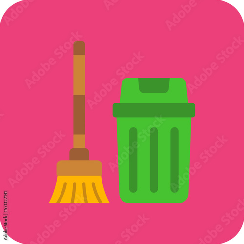 Sweep Multicolor Round Corner Flat Icon