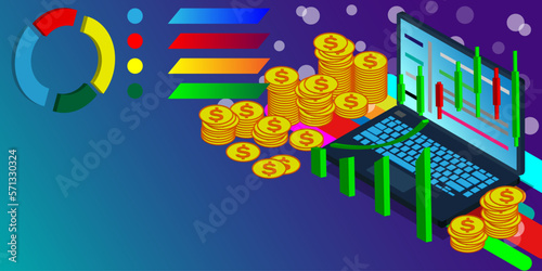 concept stock market investment,currency exchange,online investment background.business illustration