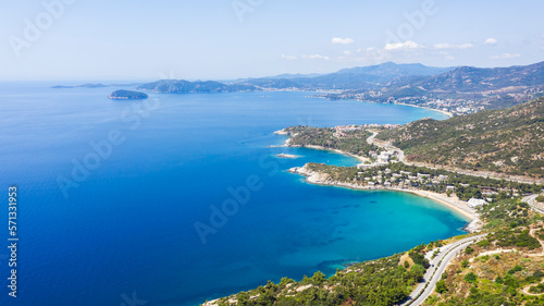 Aerial view the city of Kavala in northern Greek. © ba11istic