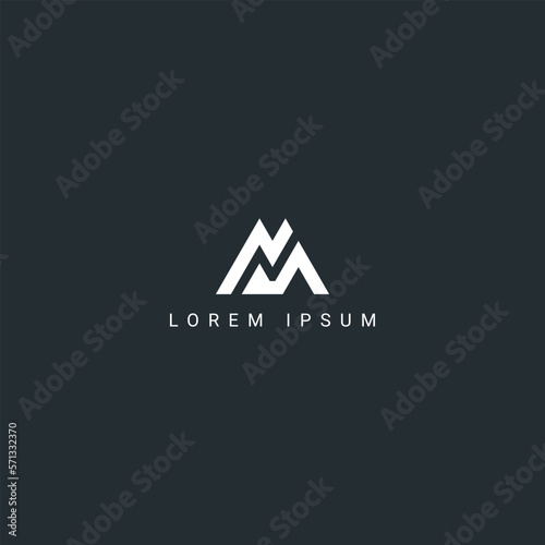 Creative minimal letter MN NM logo monogram icon design vector template.