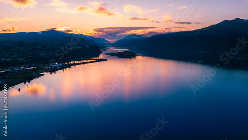 sunset over the Columbia River Gorge