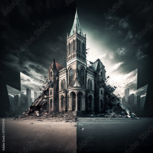 The church split into two separate congregations. - Generative AI