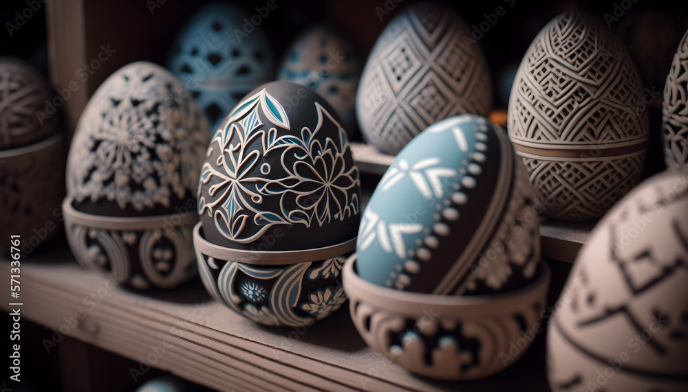Colorful and Delicious Easter Eggs, GENERATIVE AI Colorful and Delicious Easter Eggs, GENERATIVE AI