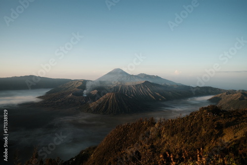 Volcano view to mount Bromo in Indonesia