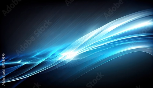 abstract blue light white wave background. generate Ai.