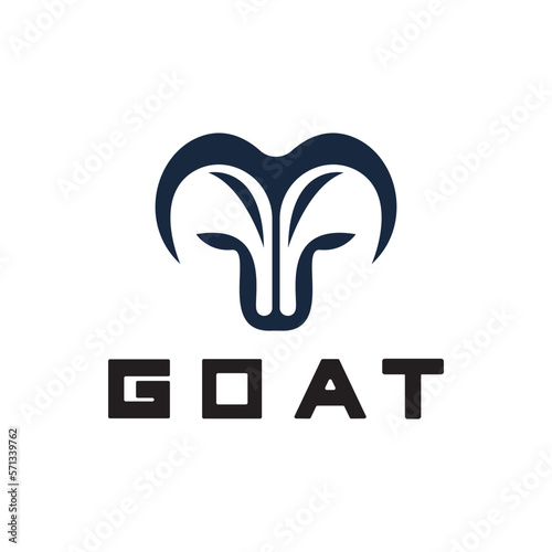 Sheep goat horns idea logo design vector icon illustration. Aries zodiac symbol logos