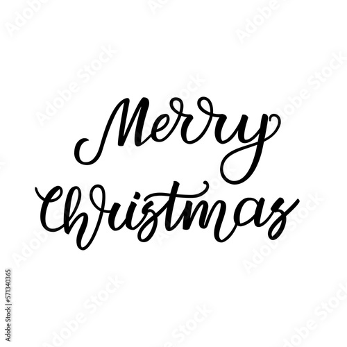 Merry Christmas. Handwritten lettering isolated on white background. illustration for greeting cards  posters and much more.