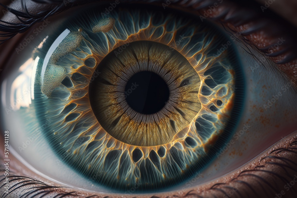 Illustration of a human eye anatomy - Created with generative ai