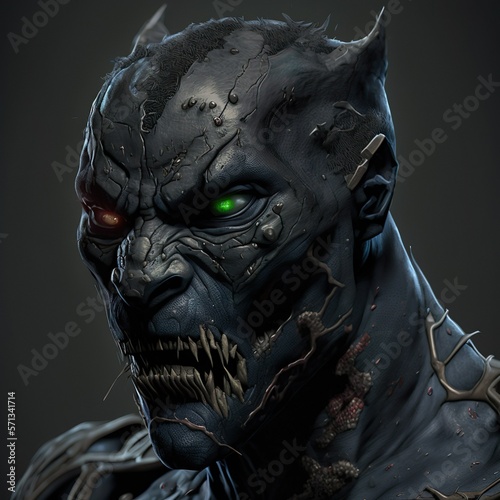 Black Panther Zombie  nero  pauroso  denti affilati