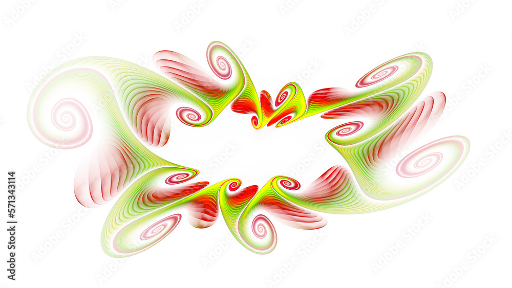 Obraz premium Elegant abstract illustration for art projects, cards, business, posters. 3D illustration, computer-generated fractal