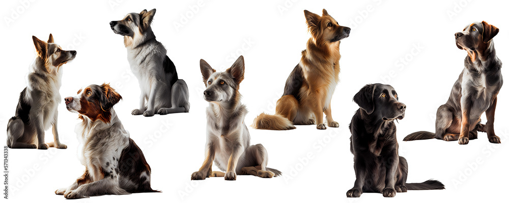 Dogs on the png background