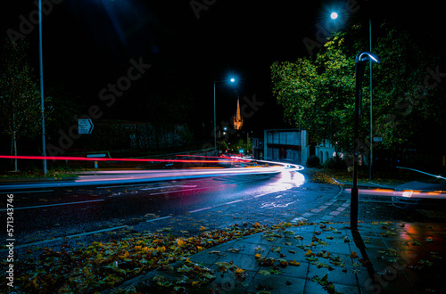 Obraz na plátně night traffic in the city