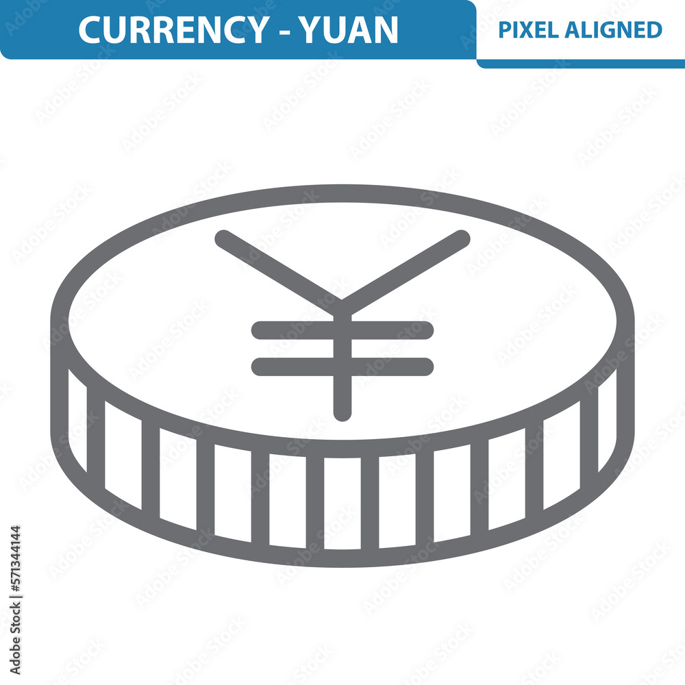 Yuan, Yen Coin Icon