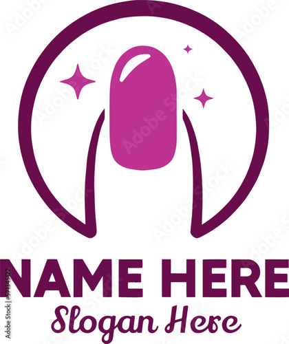 vector manicure logo, nails logo