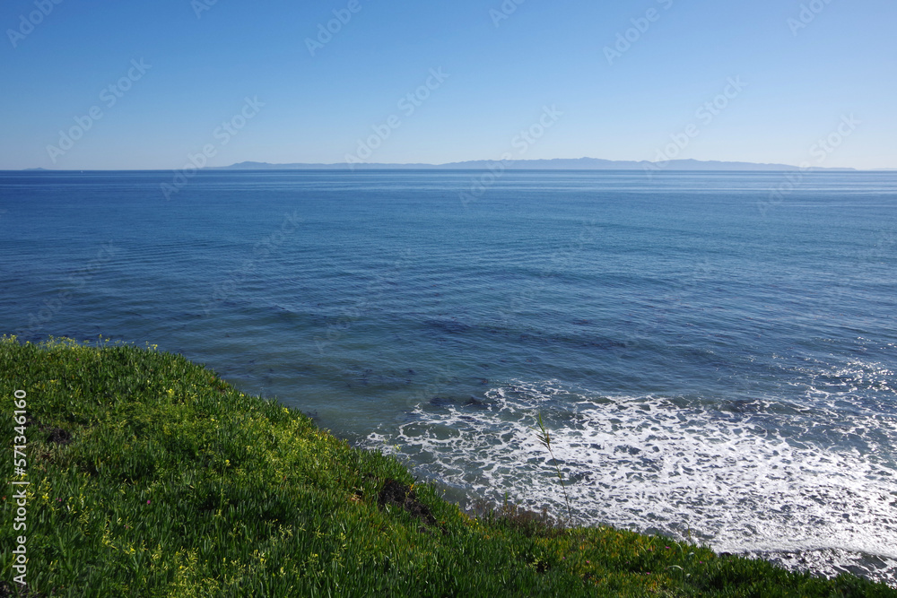 Southern California coastline with view of the Channel Islands at the horizon