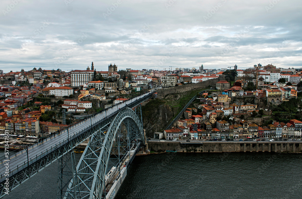 A typical postcard of the Portuguese city of Porto