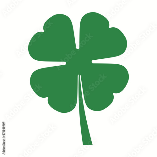 Good luck four leaf clover flat icon for apps and websites