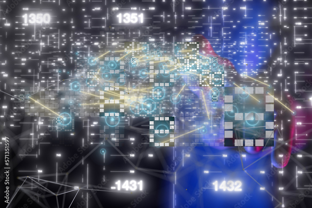 Business intelligence analyst dashboard on virtual - connection Business intelligence analyst dashboard on virtual - connection
