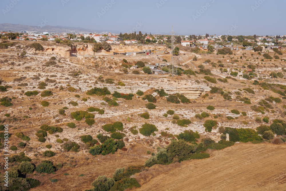 View from a road in Limassol District in Cyprus island country