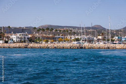 Harbor in Latchi commune, part of Polis city in Cyprus island country © Fotokon