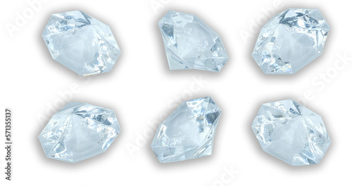 Set of Gemstones Diamant, Jewelry, Isolated Background