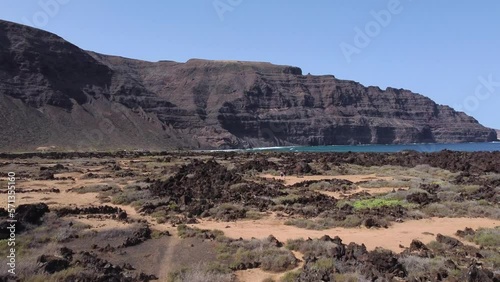 Orzola, Lanzarote island, Canary Islands, Spain, Europe. High quality 4k footage