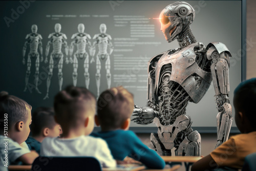 Robot Teaching a Class full of Students