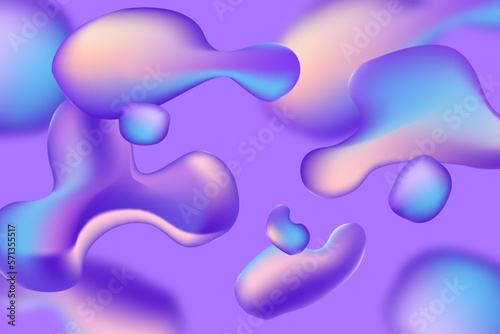 Vector background image, drops from lava lamp on purple background