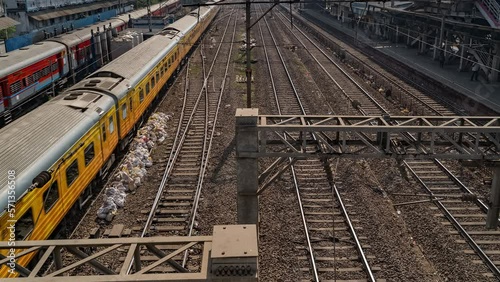 India railways Mumbai Mahalaxmi timelapse hyper lapse 4k panoramic, Maharashtra  photo