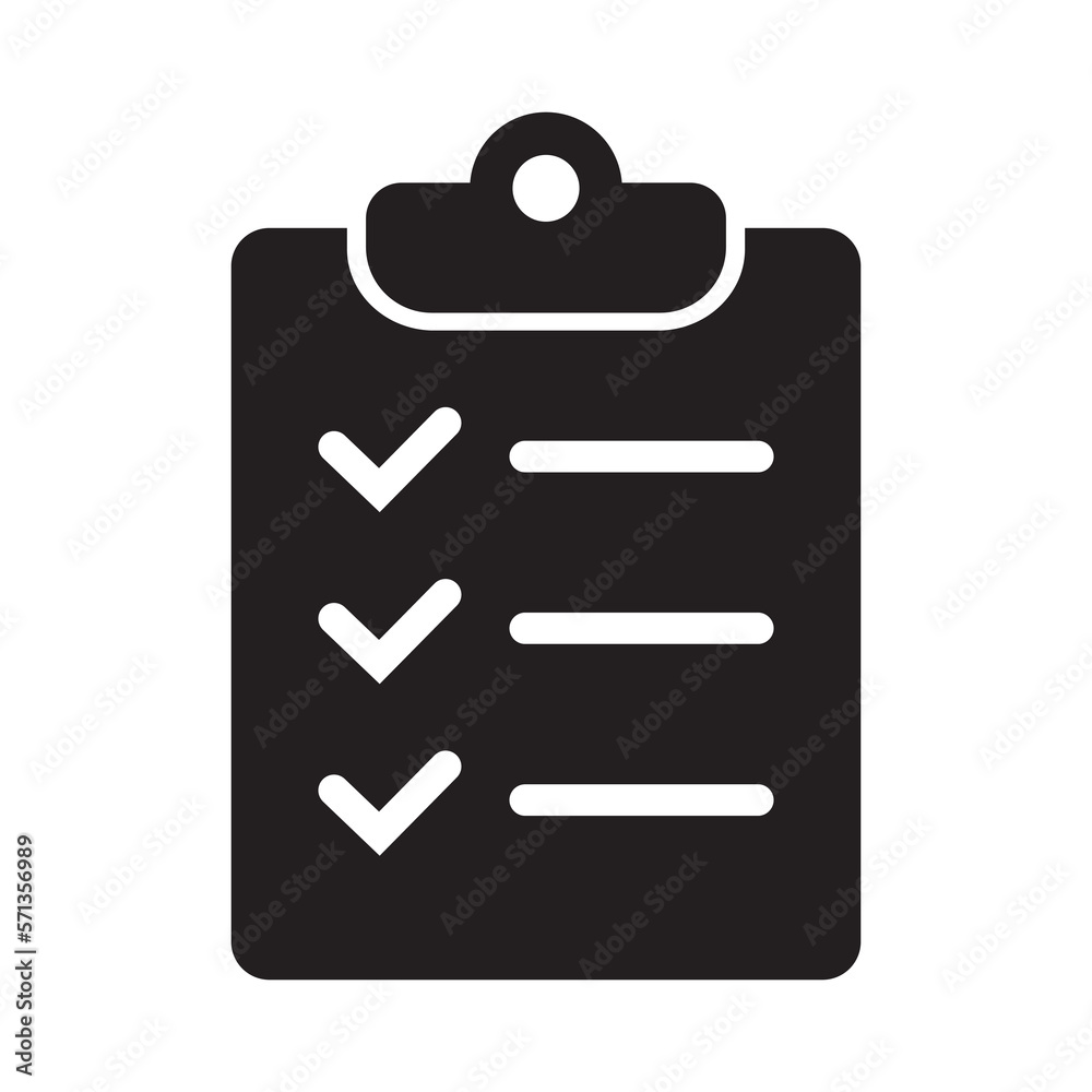 Clipboard and checklist icon. Project management, questionnaire icon. To do list vector icon for web site and app design. Clipboard and checklist icon. Project management, questionnaire icon. To do list vector icon for web site and app design.