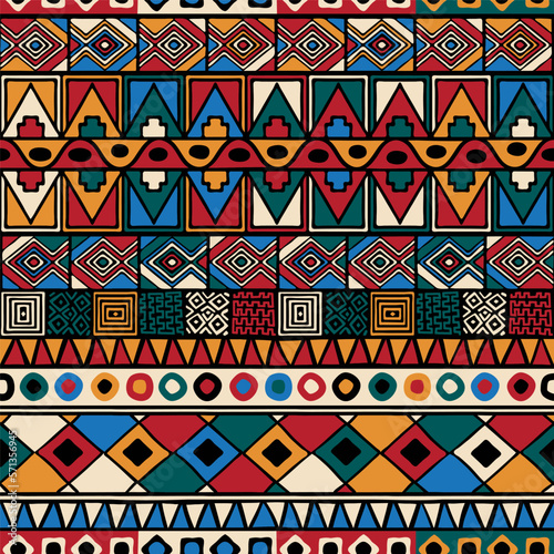Tribal ethnic background pattern 7 photo