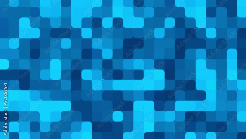 Square pixel abstract tech blue animation as display decoration background Square pixel abstract tech blue animation as display decoration background