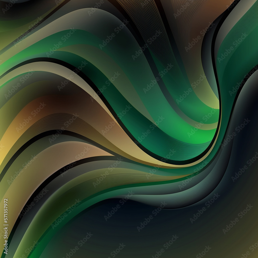 ภาพประกอบสต็อก Abstract Background, Generated Art, Waves Structure ...