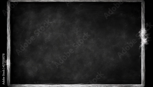 Dark background with white stains paint chalk board. Made with Generative Ai