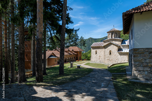 Orthodox Christian Monastery. Serbian Monastery of the Holy Trinity (Manastir Svete Trojice). 12th century monastery located on Ovcar Mountain, near Ovcar Banja, Serbia, Europe photo