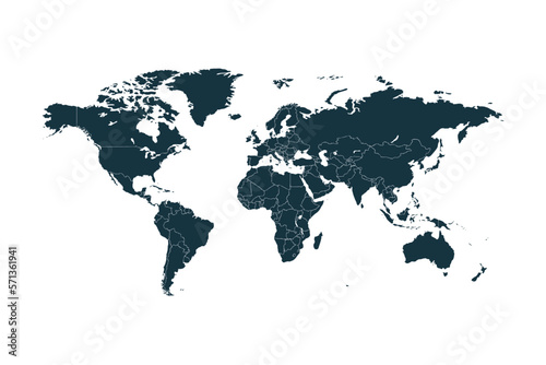 World map vector abstract illustration