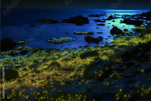 Fireflies created with Generative AI 
