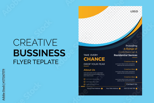 Creative Cooperate business flyer design. Vector flyer design template A4 size flyer design.