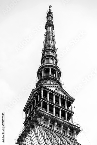 The Mole Antonelliana, a major landmark building in Turin, Italy photo