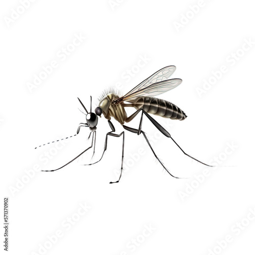 Detailed mosquito fly closeup PNG on transparent isolated background © Aleksey